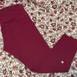 Lululemon wundertrain Burgundy Leggings